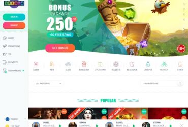 Spinia casino home page
